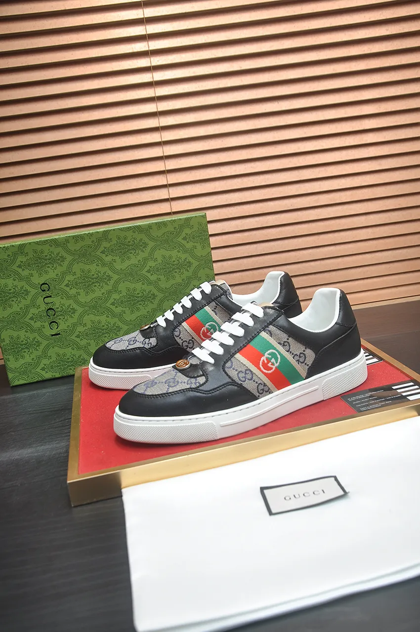 Men's men's shoes💰420💶[GUCCI Gucci] official website 1:1 men's sports shoes are now on the market, using original Gucci fabric + gluten lining, plus the official website original 1:1 comfortable outsole. Fashionable and versatile, super comfortable and breathable. 5 colors available, standard shoe size 38/45 (custom-made sizes 45 are non-refundable)